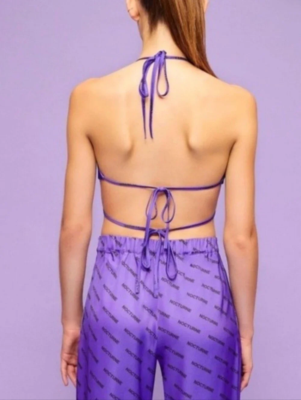 Nocturne Purple Logo Triangle Pajama Top Sz 44
